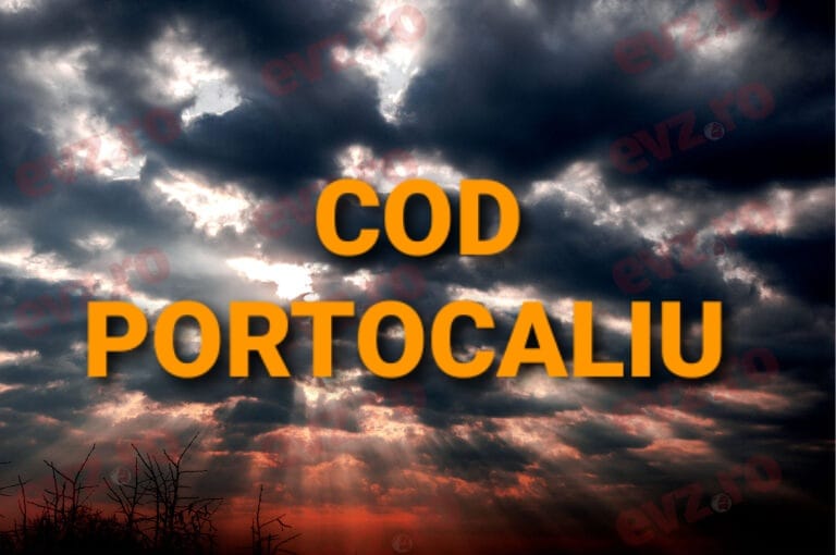 COD PORTOCALIU – instabilitate atmosferică accentuată  în județul Hunedoara!