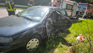 Intervenție accident auto – DN 76 – localitatea Vălișoara